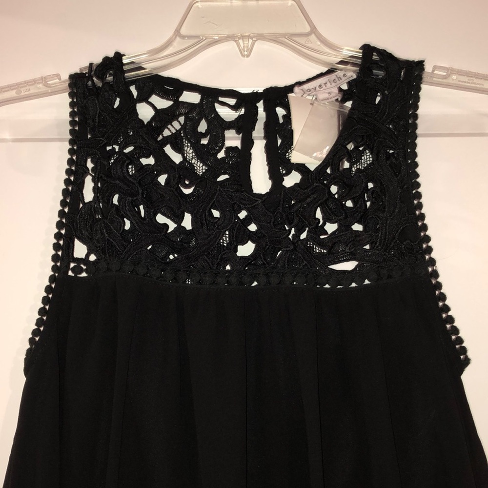 Black shift dress with detail